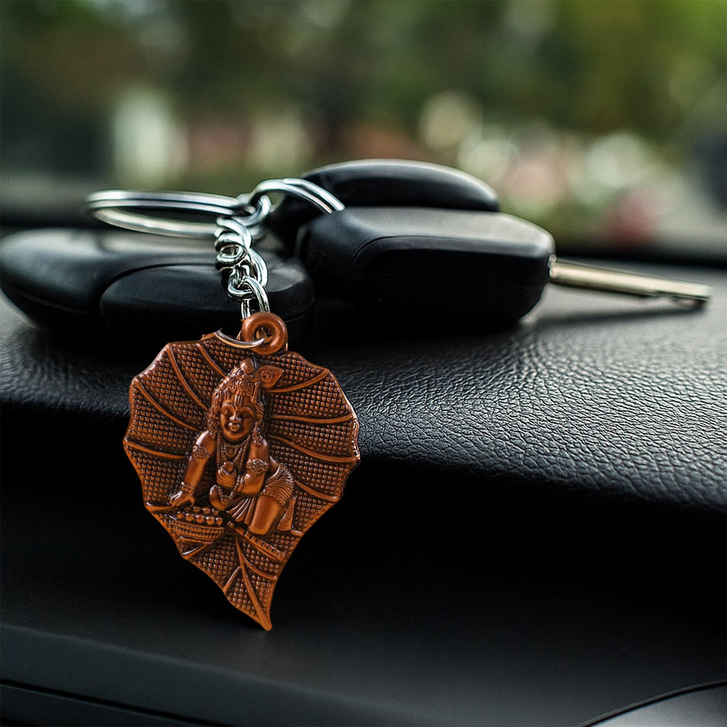 ALVENZA Bal Krishna Antique Bronze Keychain – Spiritual & Durable
