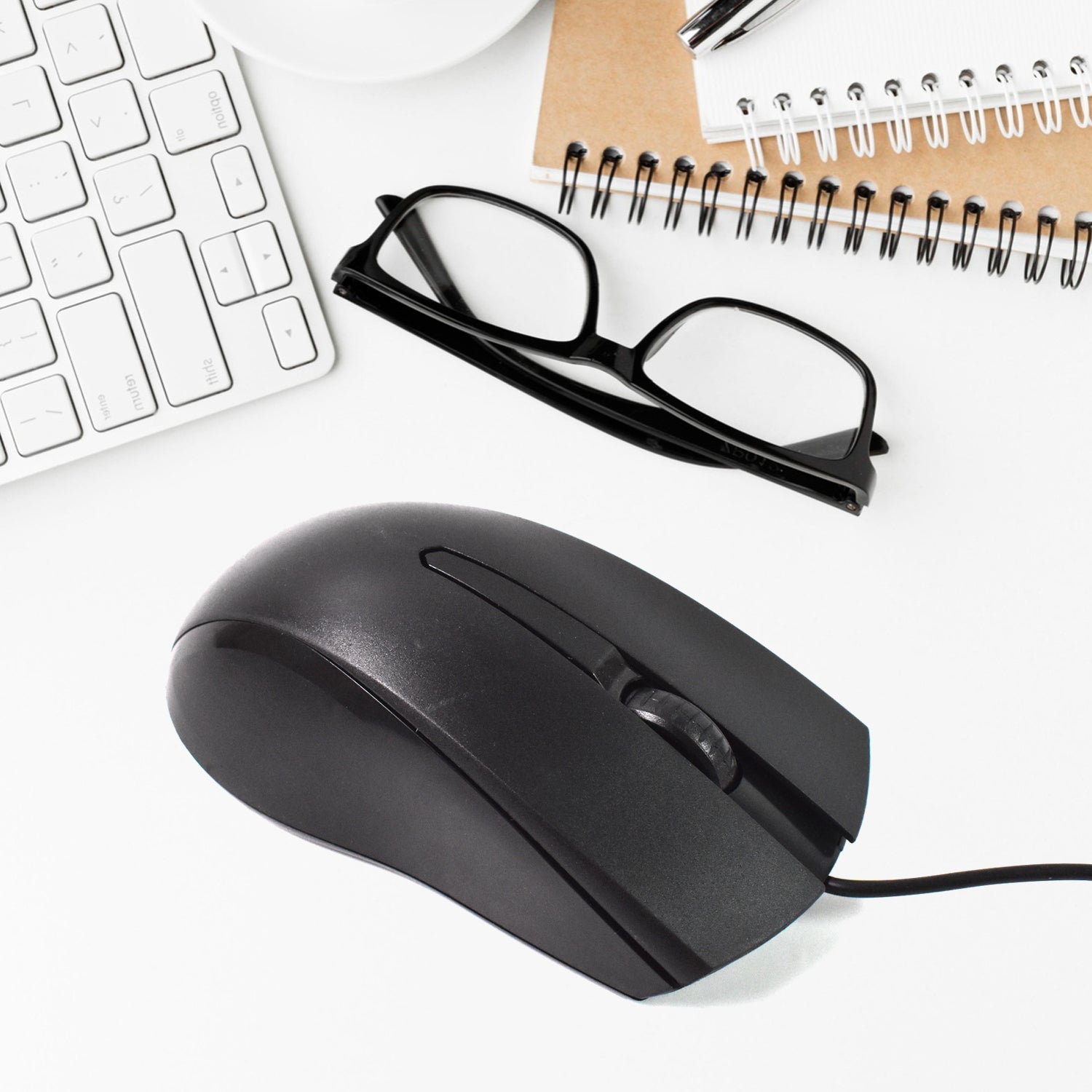 Wired Optical Mouse X2 Precision & Comfort for PC/Laptop | Compshop - Front View