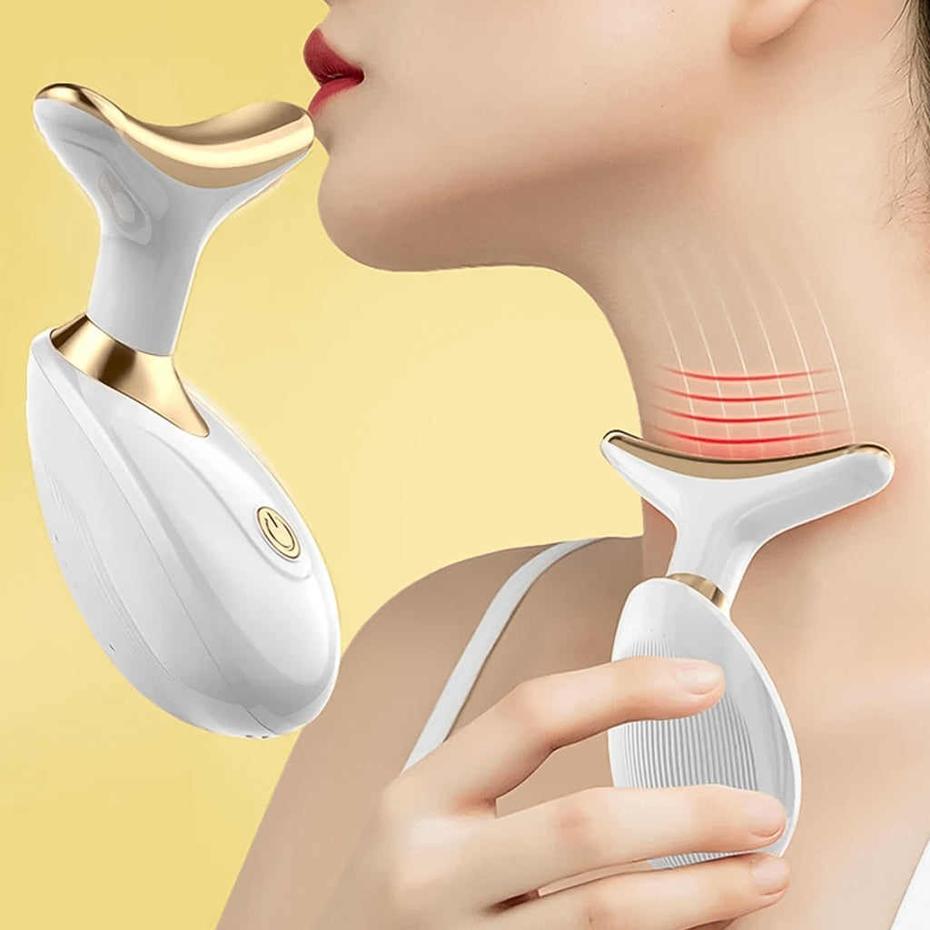 Neck Face Massager Skin Firming & Wrinkle Removal | Velvet Wellness - Back View