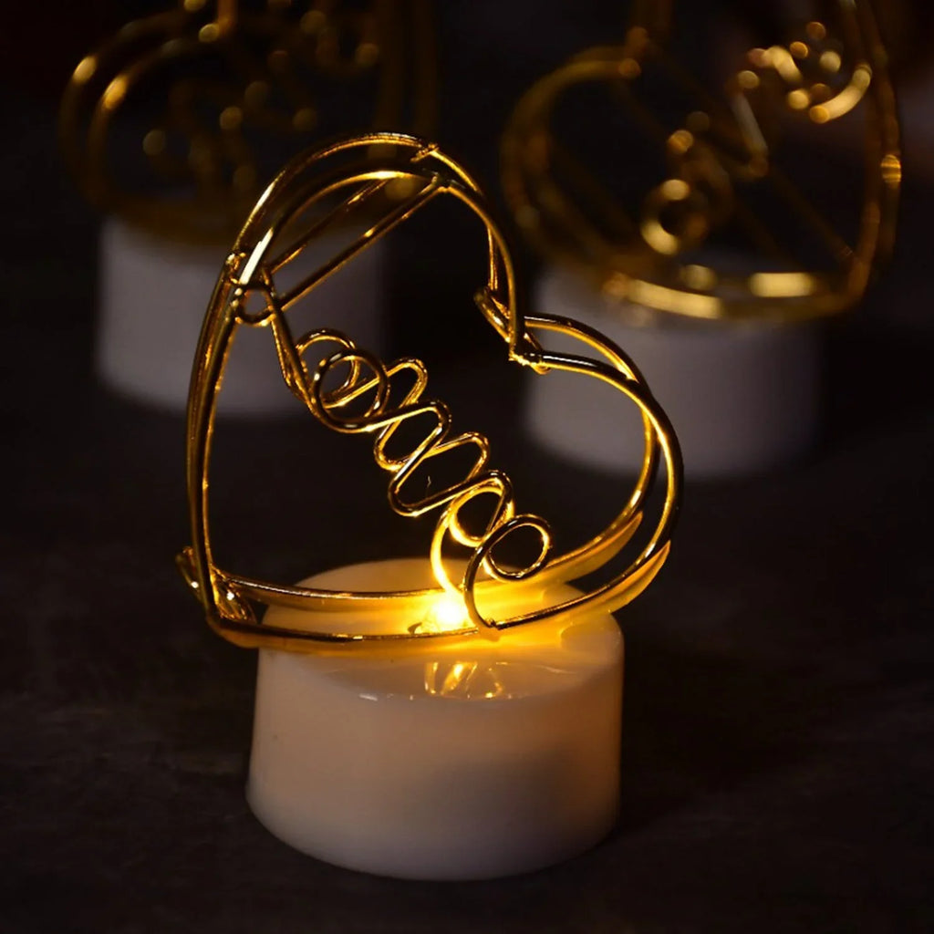 ALVENZA Valentine Gift Box – Heart Light, Chocolates & Golden Flower | Giftoiza