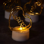 ALVENZA Valentine Gift Box – Heart Light, Chocolates & Golden Flower | Giftoiza