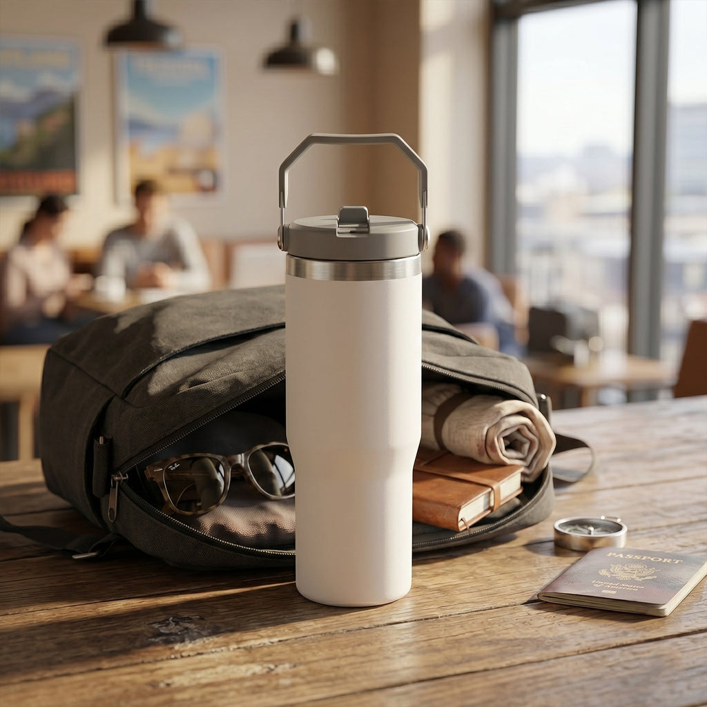 ALVENZA Vacuum Insulated Stainless Steel Tumbler – Keeps Beverages Hot & Cold