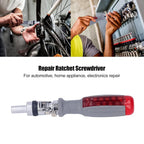 Ratchet Screwdriver Set Adjustable Angle & 20 Bits | BoltForce - Back View