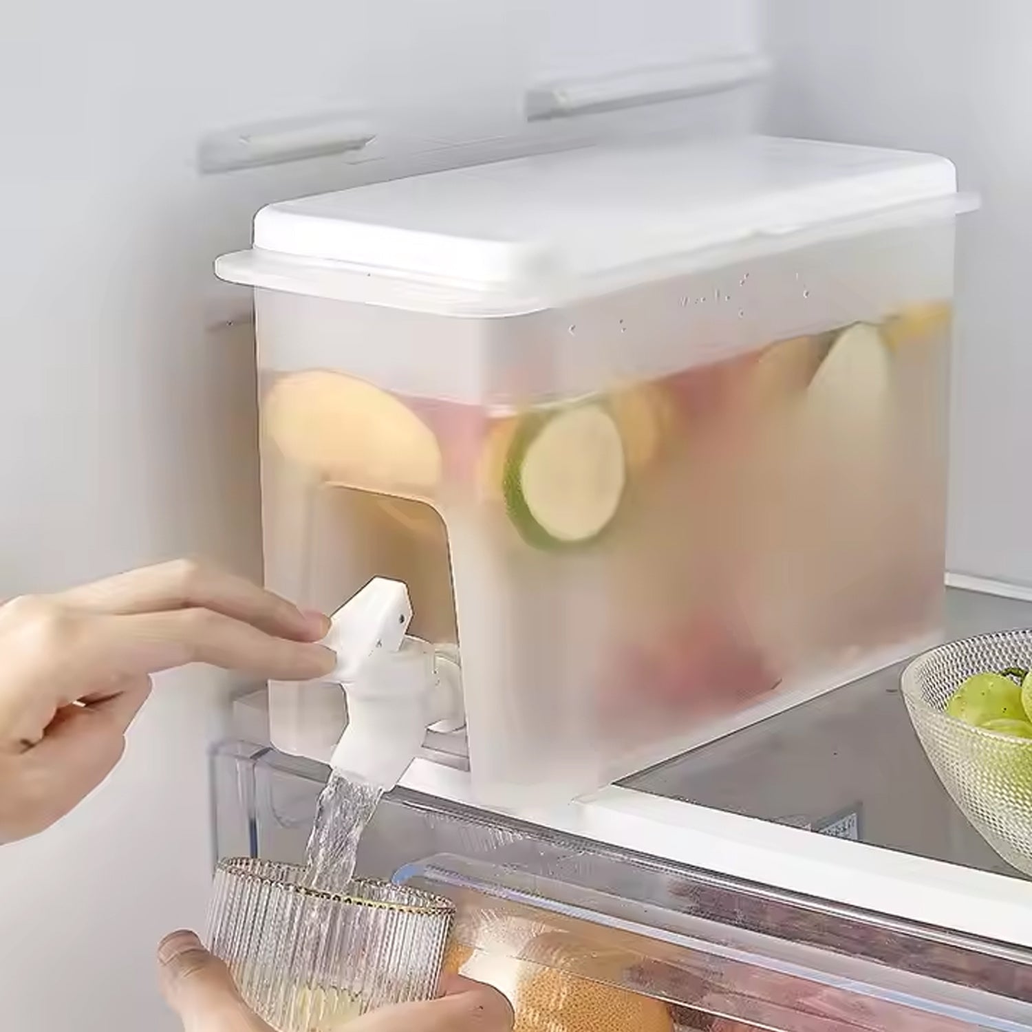 ALVENZA Water Dispenser Jug 3.5L with Faucet – Refrigerator Safe | Indo Glow