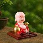 ALVENZA Solar Buddha Car Ornament – Moving Head Dashboard Decor | PowerXpert
