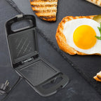 Sandwich Maker Non-Stick Plates, Indicator Lights, 500W | ChefMates - Back View