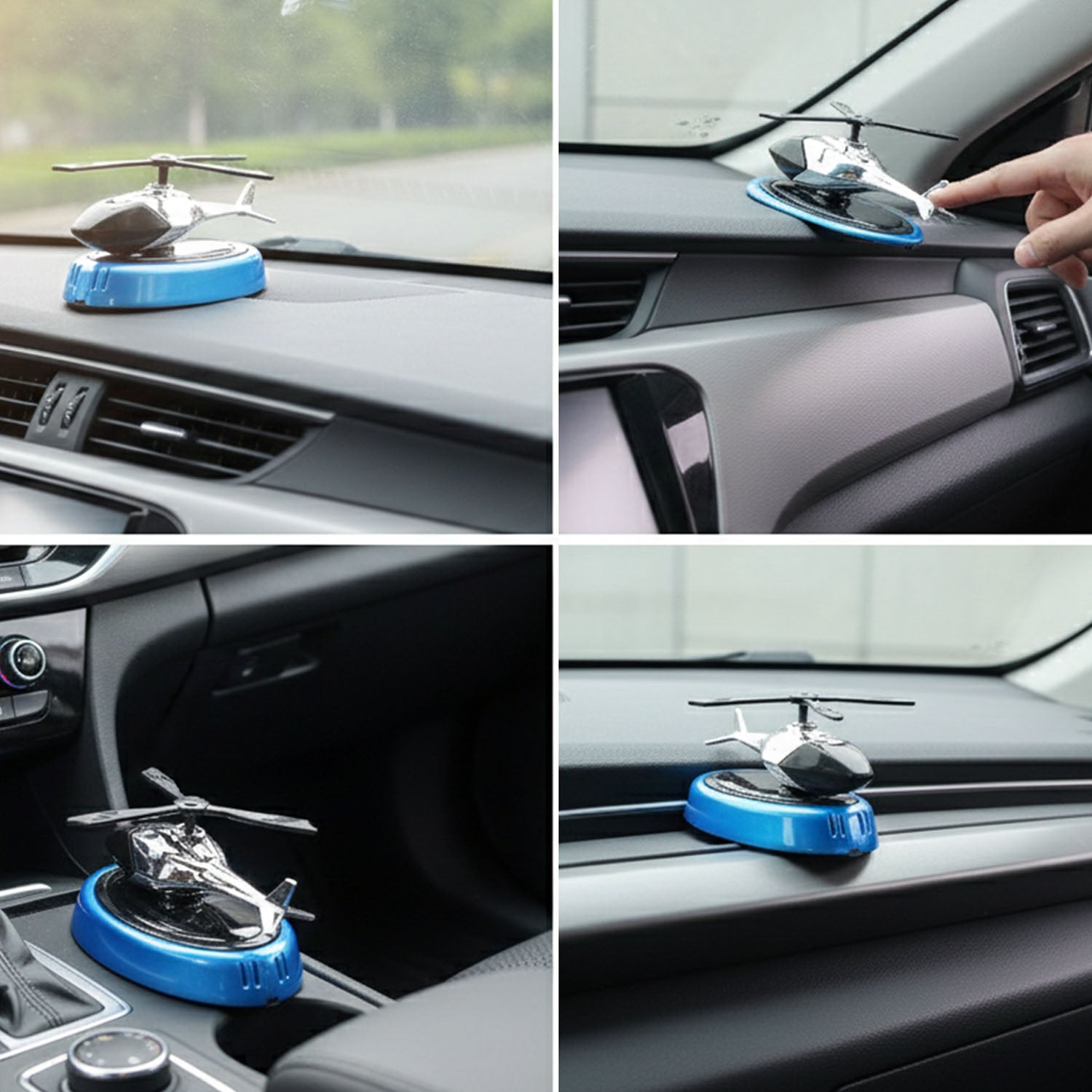 ALVENZA Helicopter Car Air Freshener – Stylish Rotating Dashboard Perfume
