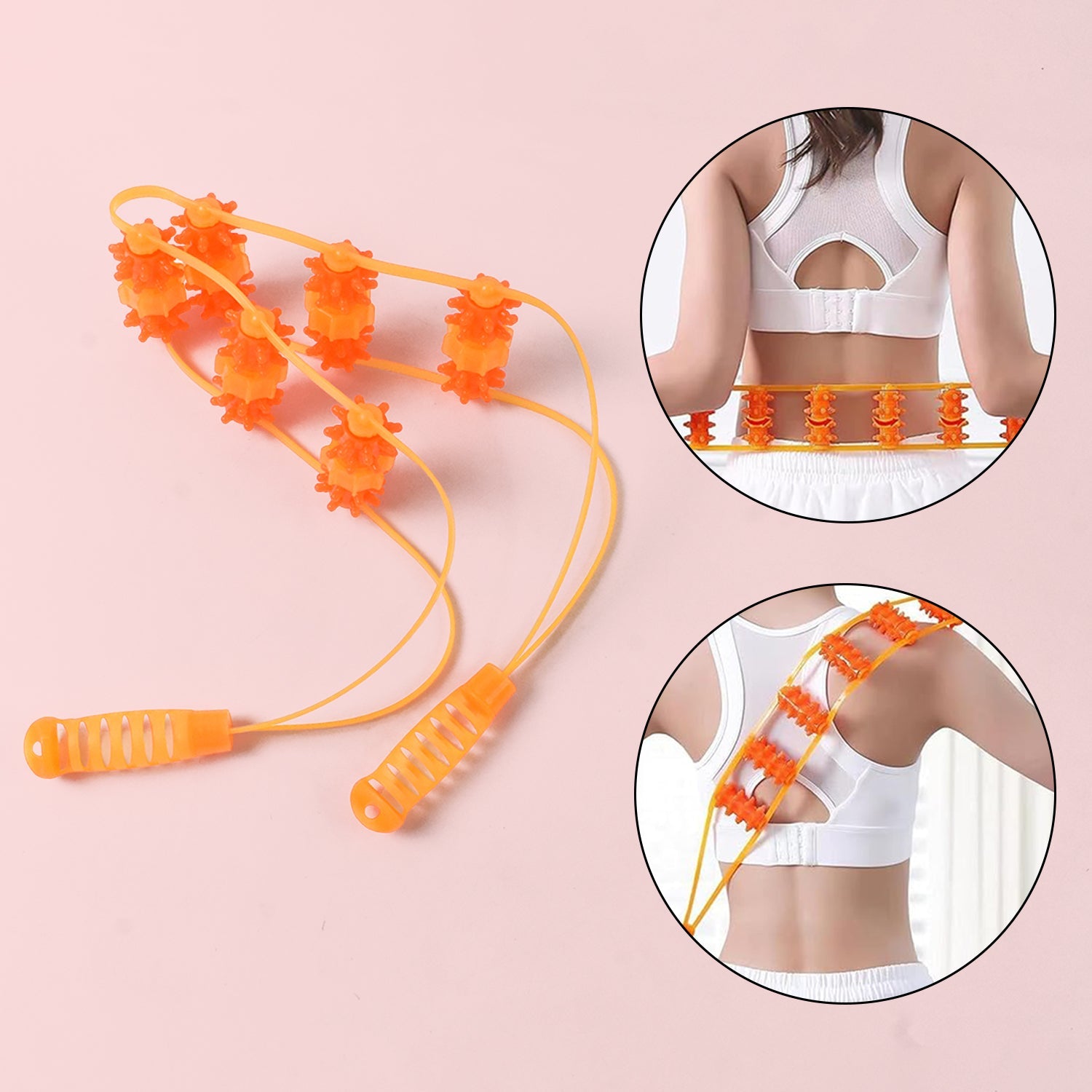 Back Massage Roller Rope Portable Pain Relief & Muscle Relaxation - Detail View 6