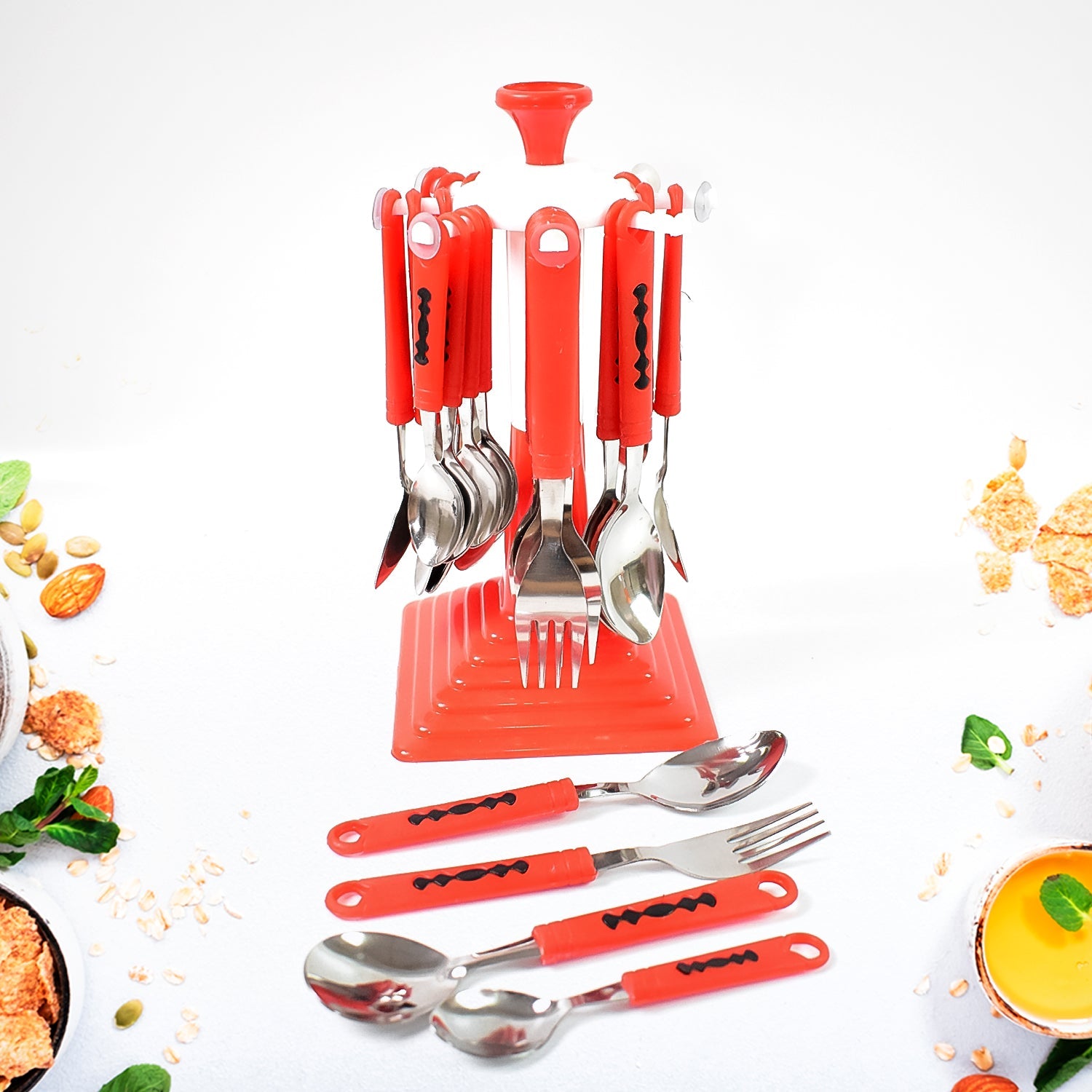 Stainless Steel Cutlery Set 24-Piece with Stand | Serve Stellar - Detail View 5