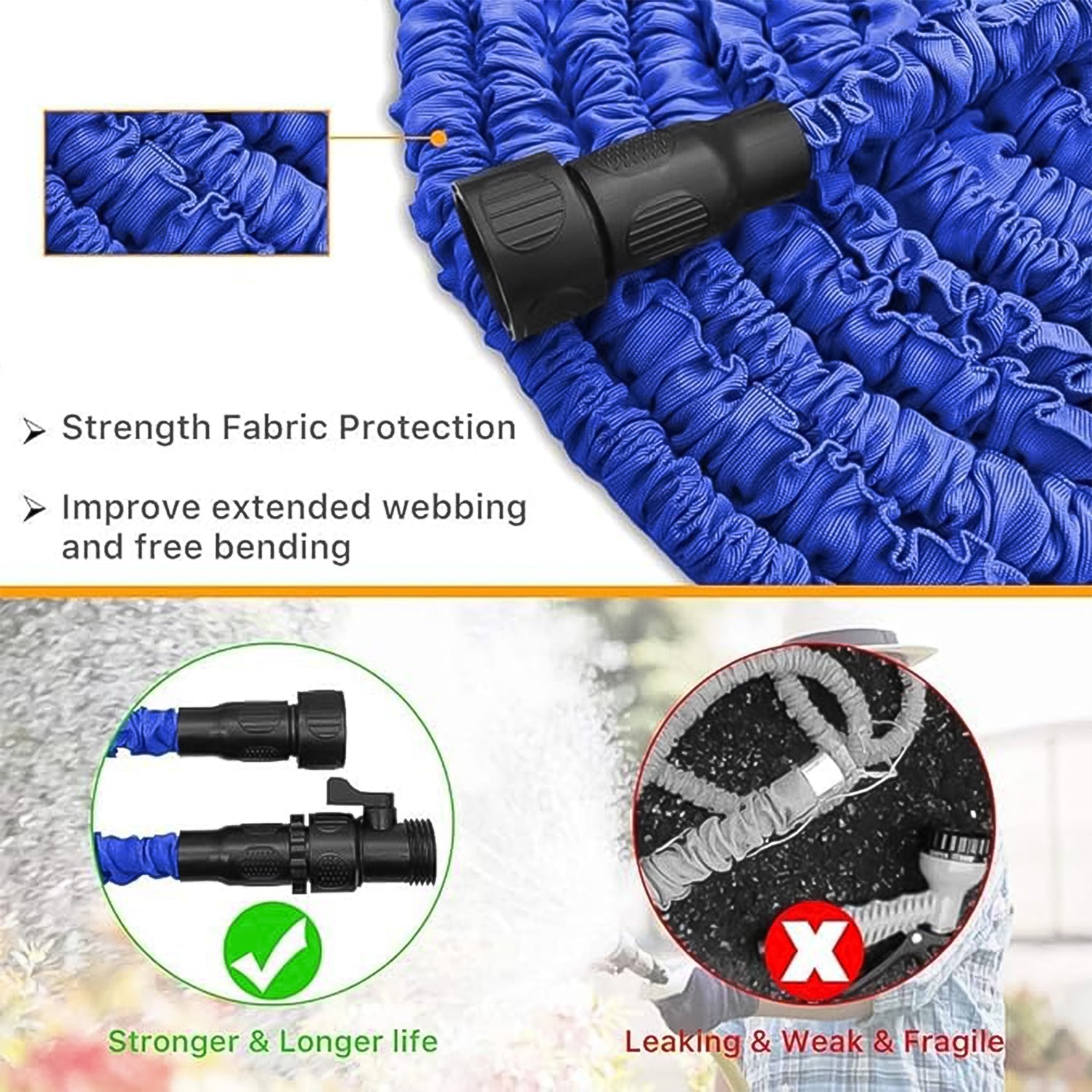 Expandable Garden Hose 4m with Spray Gun - Detail View 5