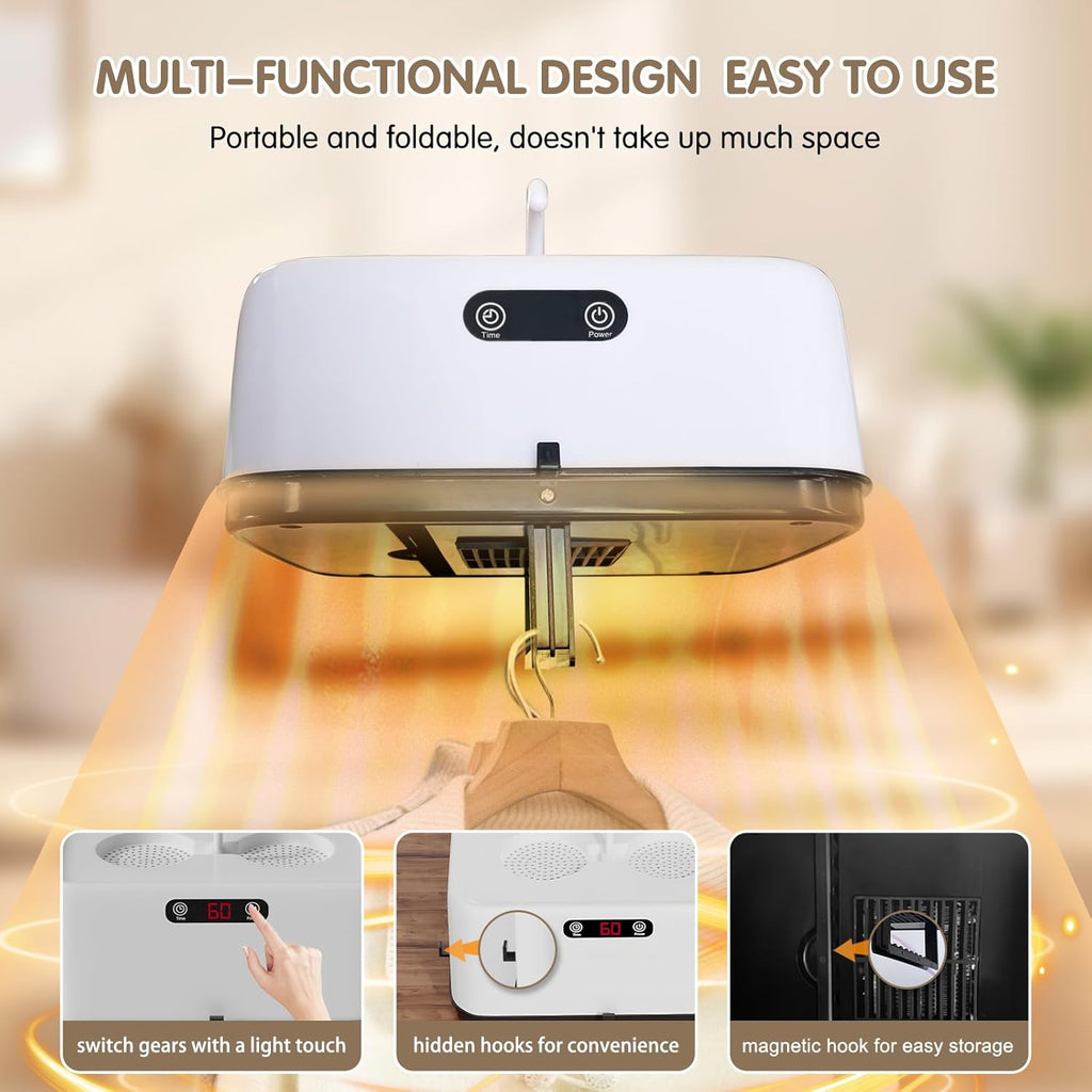 ALVENZA Portable Electric Clothes Dryer – Compact & Foldable for Quick Drying
