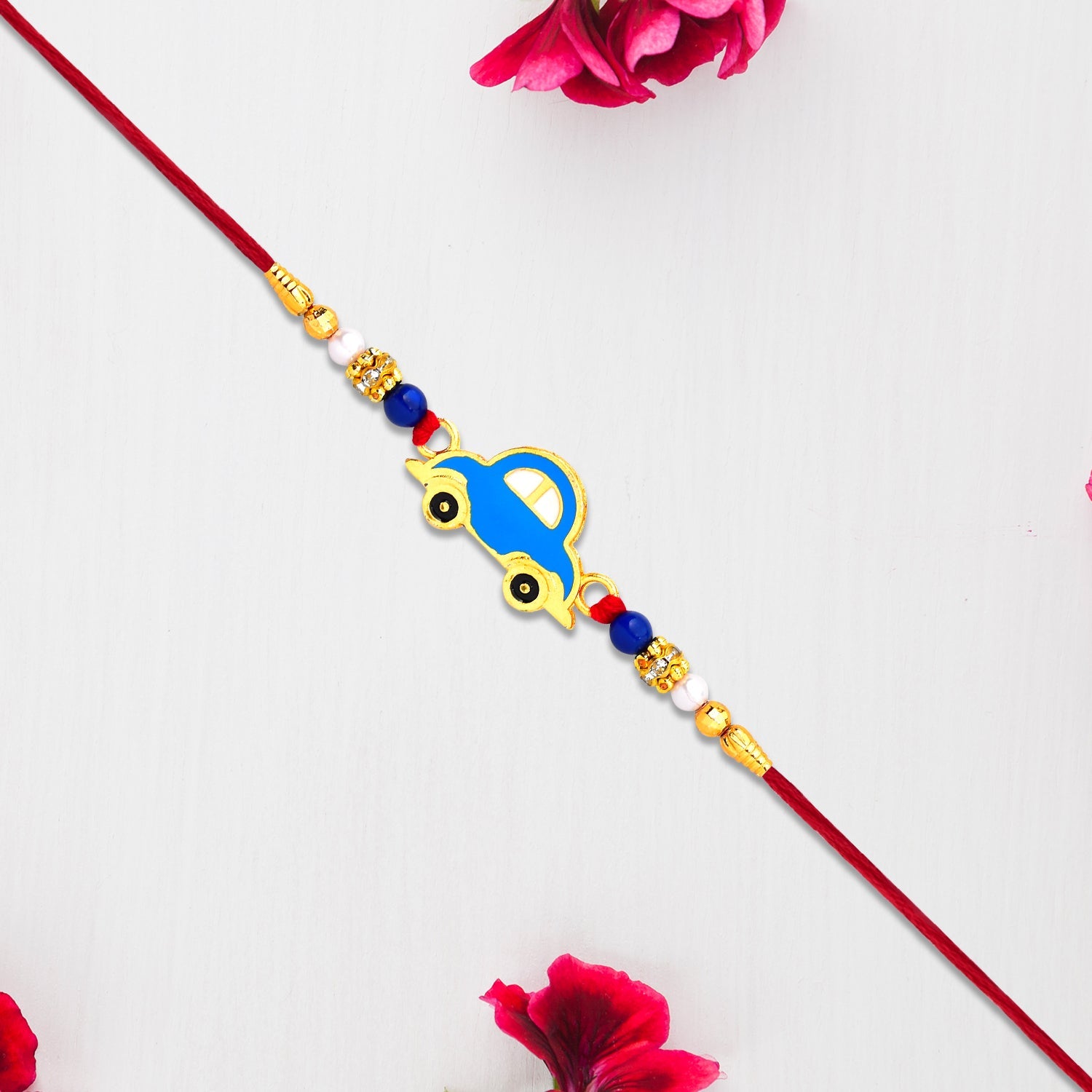 ALVENZA Car Design Rakhi for Kids - Perfect for Little Brothers on Raksha Bandhan