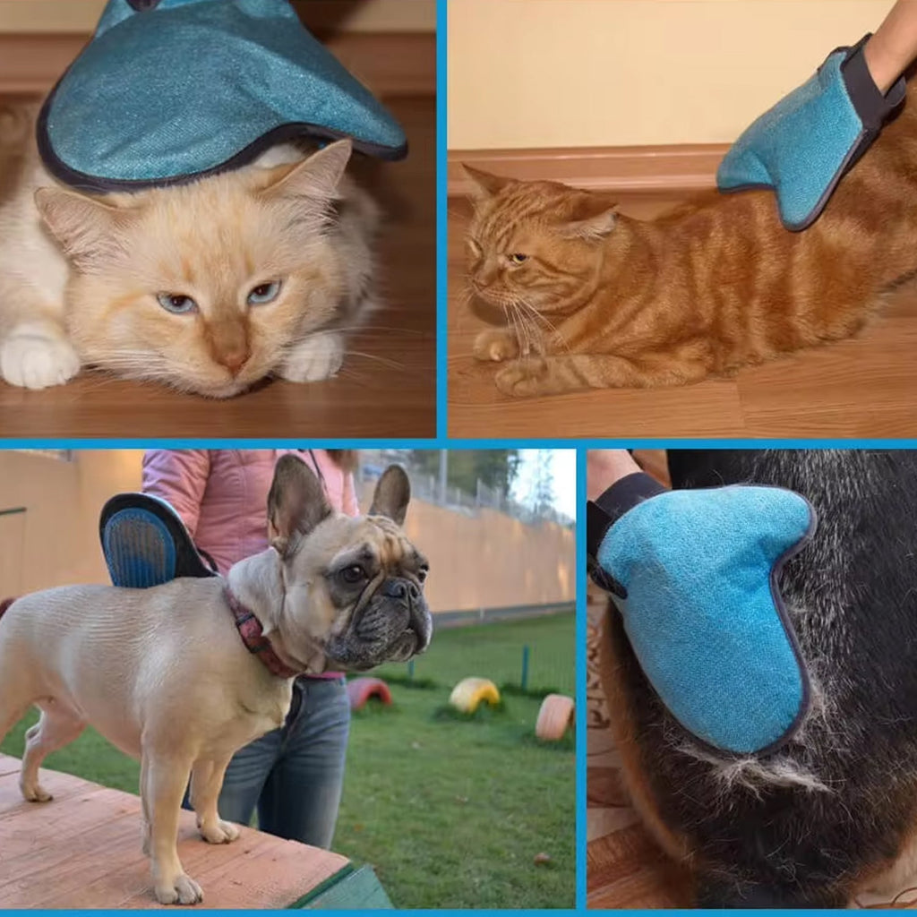 Pet Grooming Glove Gentle Deshedding & Massage Tool for Pets - Detail View 6