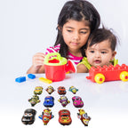 Mini Pull Back Car Toy Set 12-Piece Vehicle Collection | Aditi - Back View