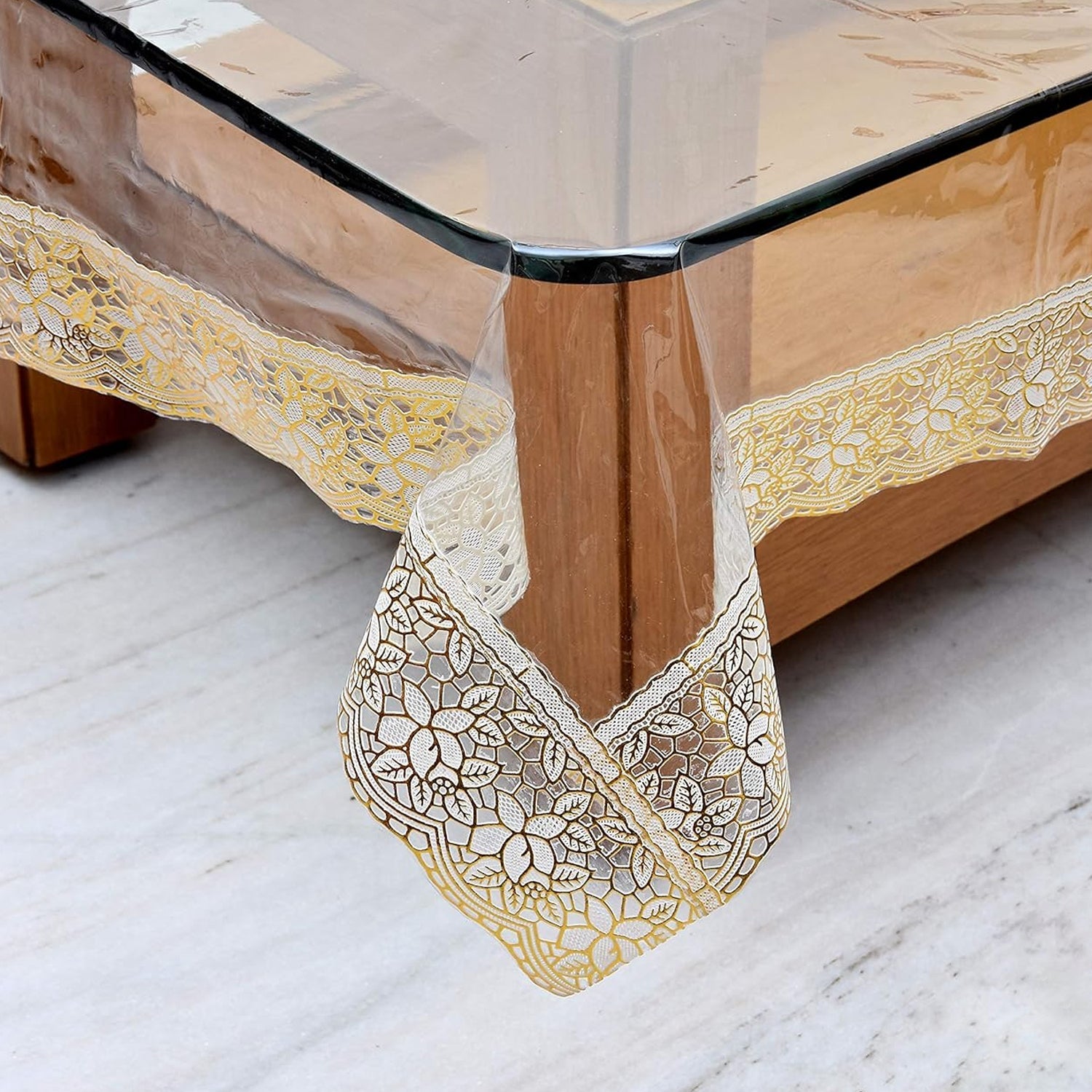 ALVENZA Transparent PVC Table Cover – Waterproof & Stylish for Dining