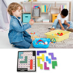 Wooden Daily Calendar Puzzle Mind Challenge Game | Inventive Play - Back View