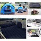 ALVENZA Inflatable Car Bed – Portable Travel Mattress Kit | Velvet Wheels, Car Sofa