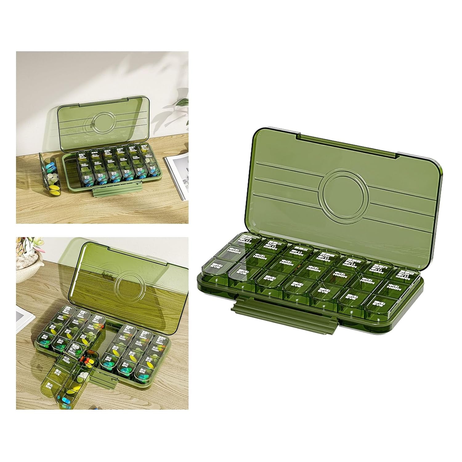 Weekly Pill Organiser – 21-Grid Daily Medication Box | Organivo