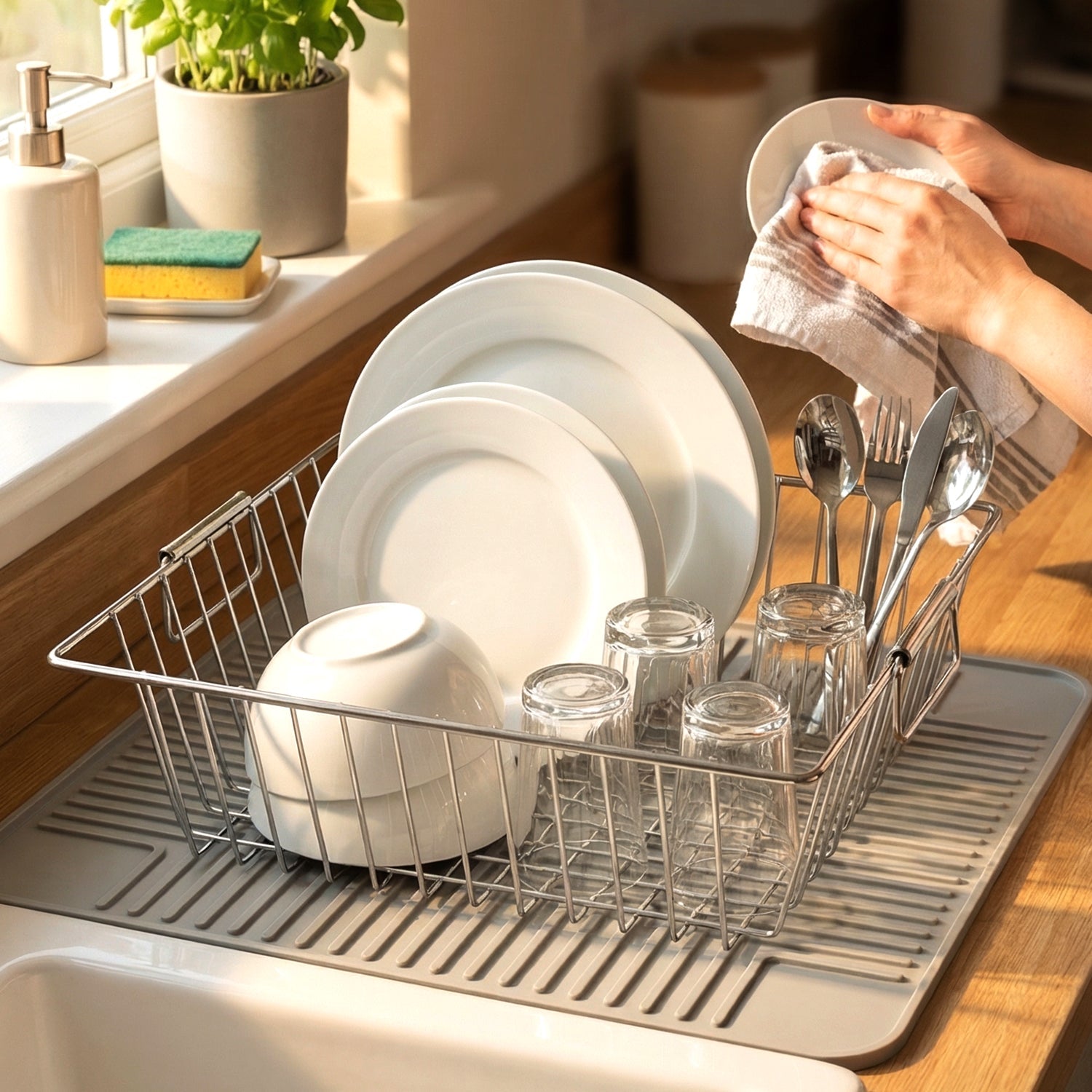ALVENZA Stainless Steel Kitchen Sink Basket – Multi-Functional & Durable