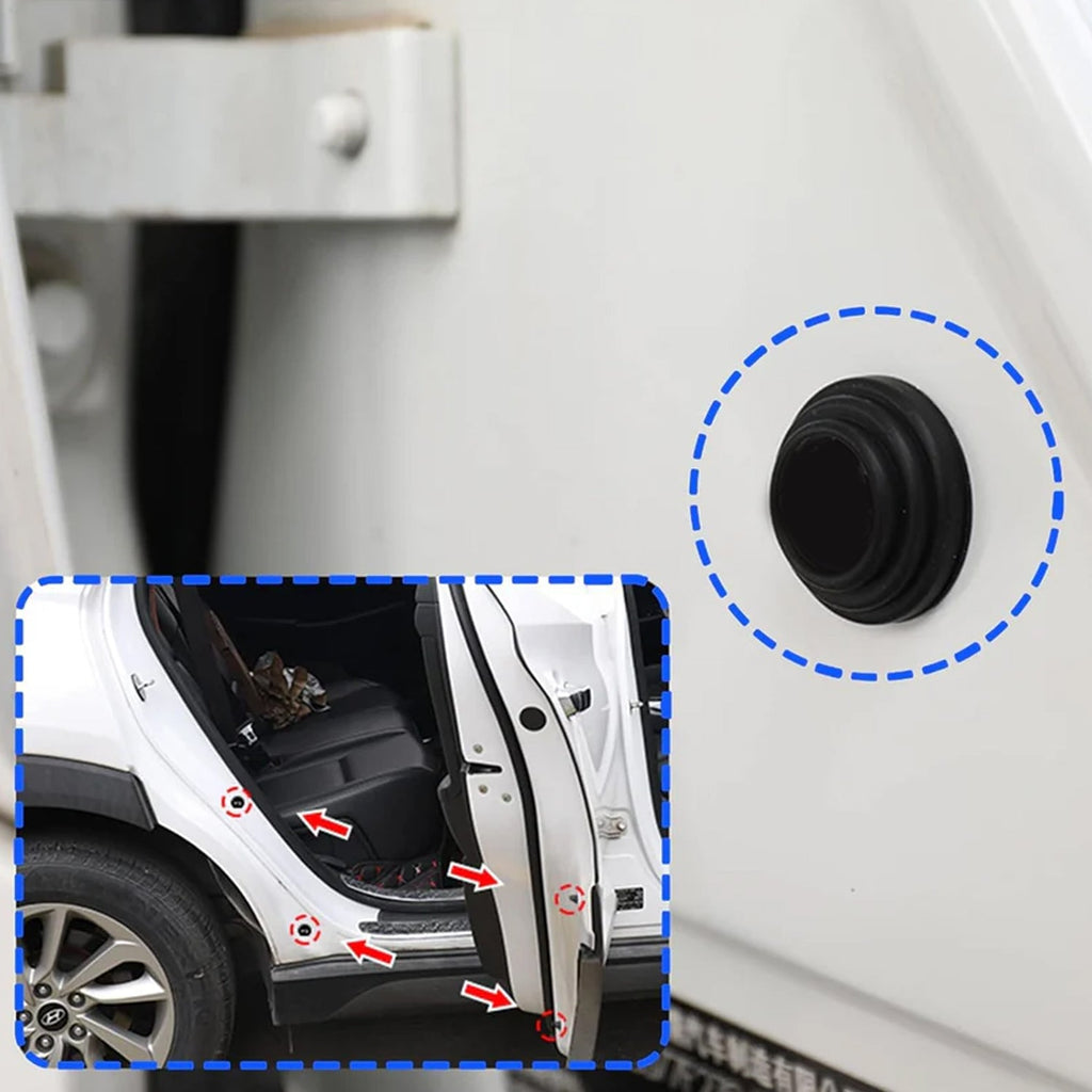 ALVENZA Rubber Car Door Shock Absorber Sticker – Durable Noise Reduction