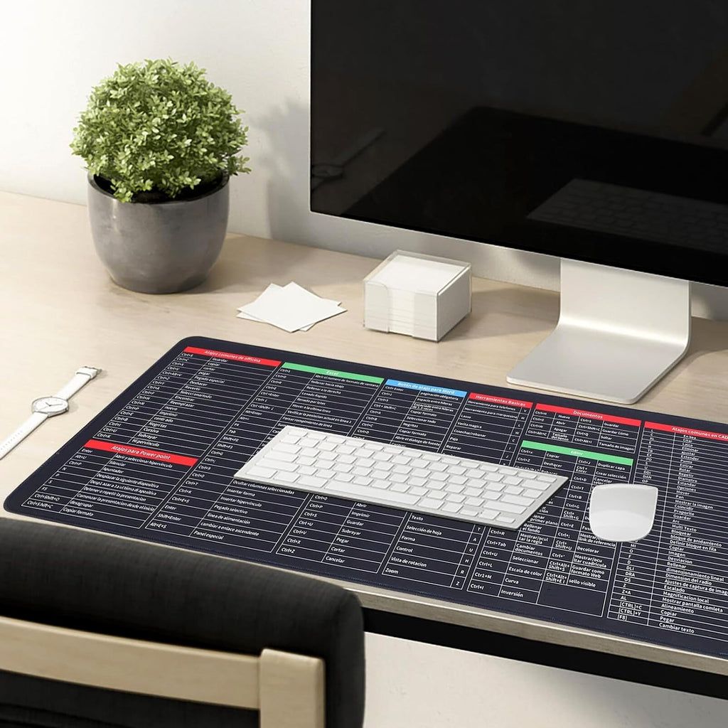 ALVENZA Shortcut Keyboard Mat – Large Anti-Slip Desk Pad | worko