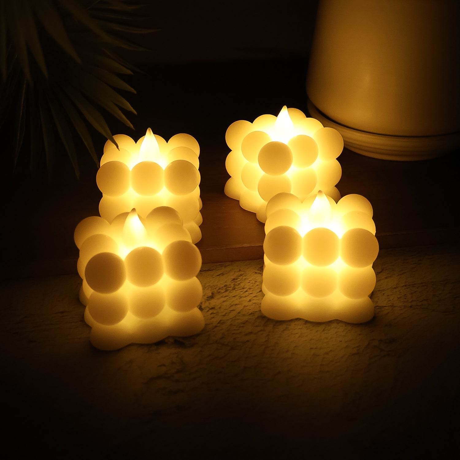 ALVENZA LED Flameless Cube Candles – Set of 24 Decorative Lights