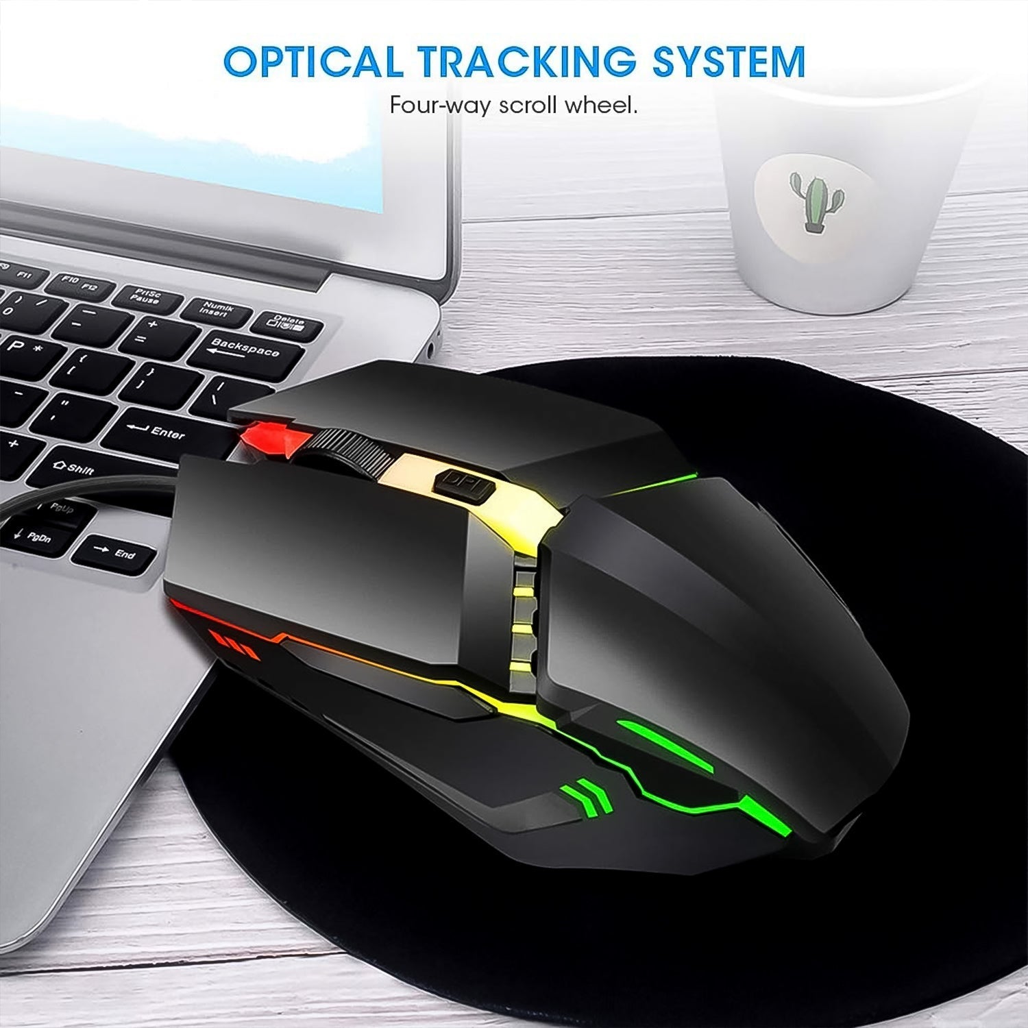 ALVENZA Wired Gaming Mouse – Ergonomic Design & RGB Lighting | Indo Glow
