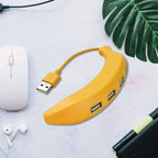 ALVENZA Banana Shape USB Hub – 4-Port 2.0 Splitter | Wiregenix