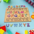 Wooden ABC Puzzle Shapes Learning Board for Toddlers | Little Learners - Detail View 6