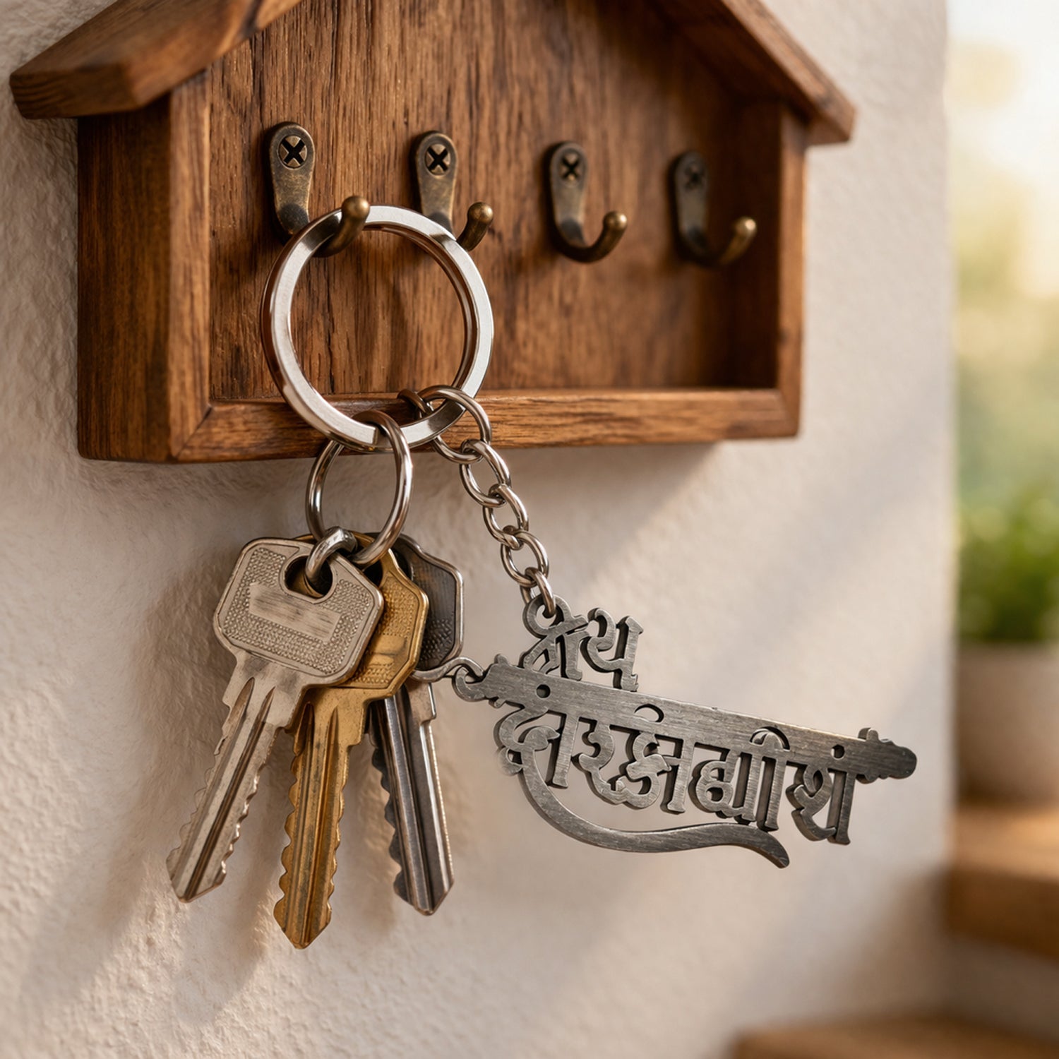 ALVENZA Religious Jay Dwarkadhish Keychain – Durable Spiritual Accessory