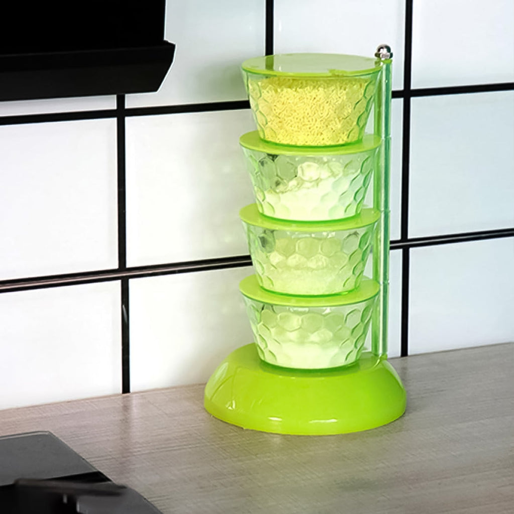 Rotating Spice Rack 4-Tier 360 Pickle Tower | - Front View