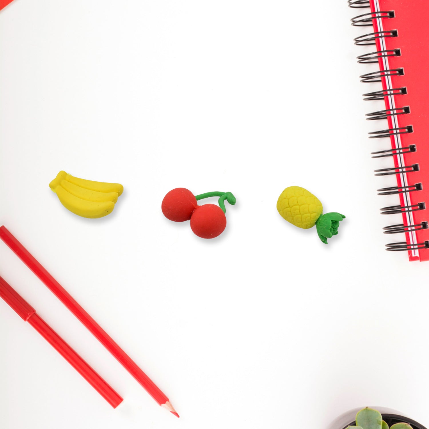 Colorful Erasers Fun and Vibrant Stationery for Kids - Back View