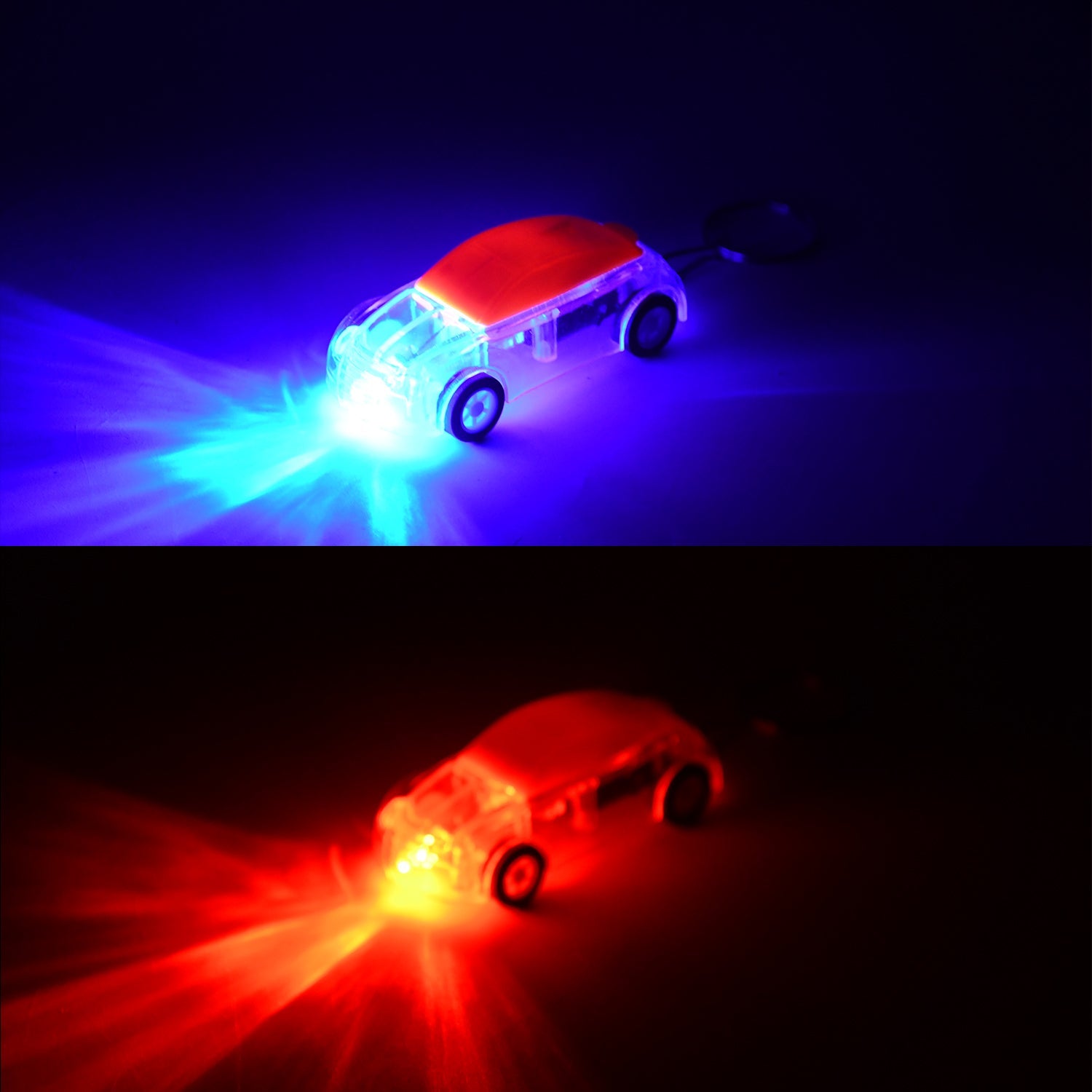 ALVENZA Mini Car LED Keychain Light – Bright Flashing Headlights Toy