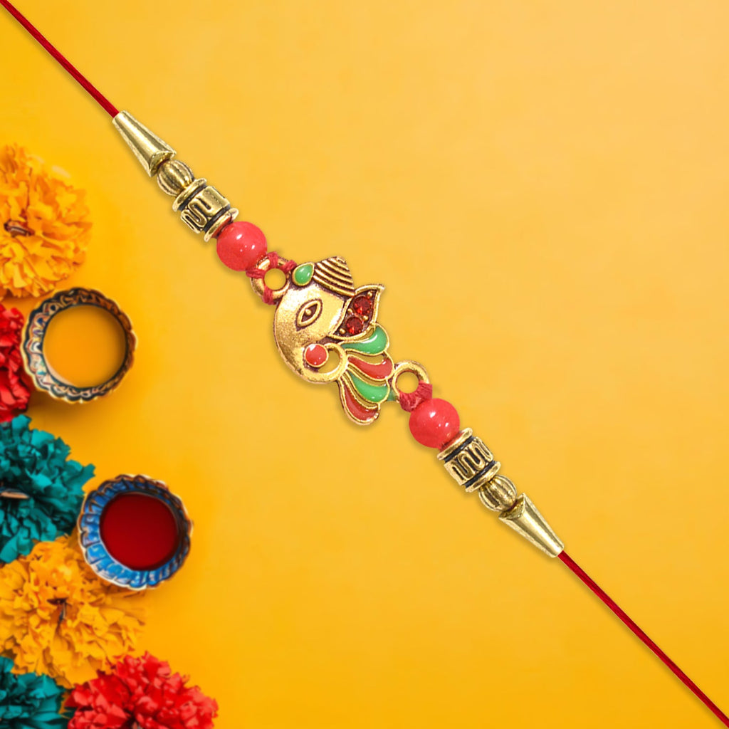 ALVENZA Ganpati Rakhi – Handcrafted Blessings for Brother's Success