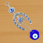 ALVENZA Evil Eye Hanging with Elephant & Horseshoe – Protective Wind Chime