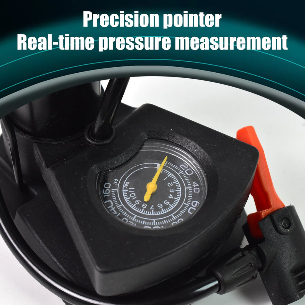 ALVENZA Foot Bike Pump – Portable Cycle Tire Inflator with Gauge | Indo Glow
