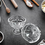 ALVENZA Glass Ice Cream Cups – Elegant Dessert Serving Set (6 Pcs) | Styleva