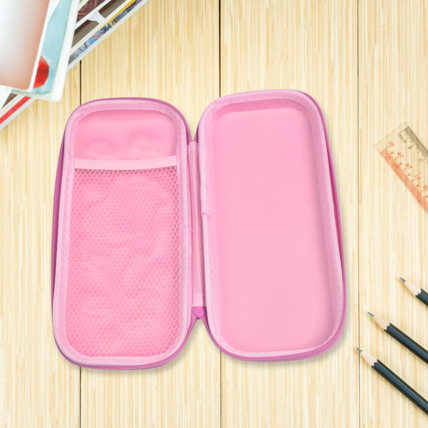 Cute Cartoon Pencil Case Durable Hard Shell with Zipper - Detail View 6