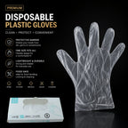 Disposable Plastic Gloves Pack of 100 for Kitchen & Food Handling - Detail View 5