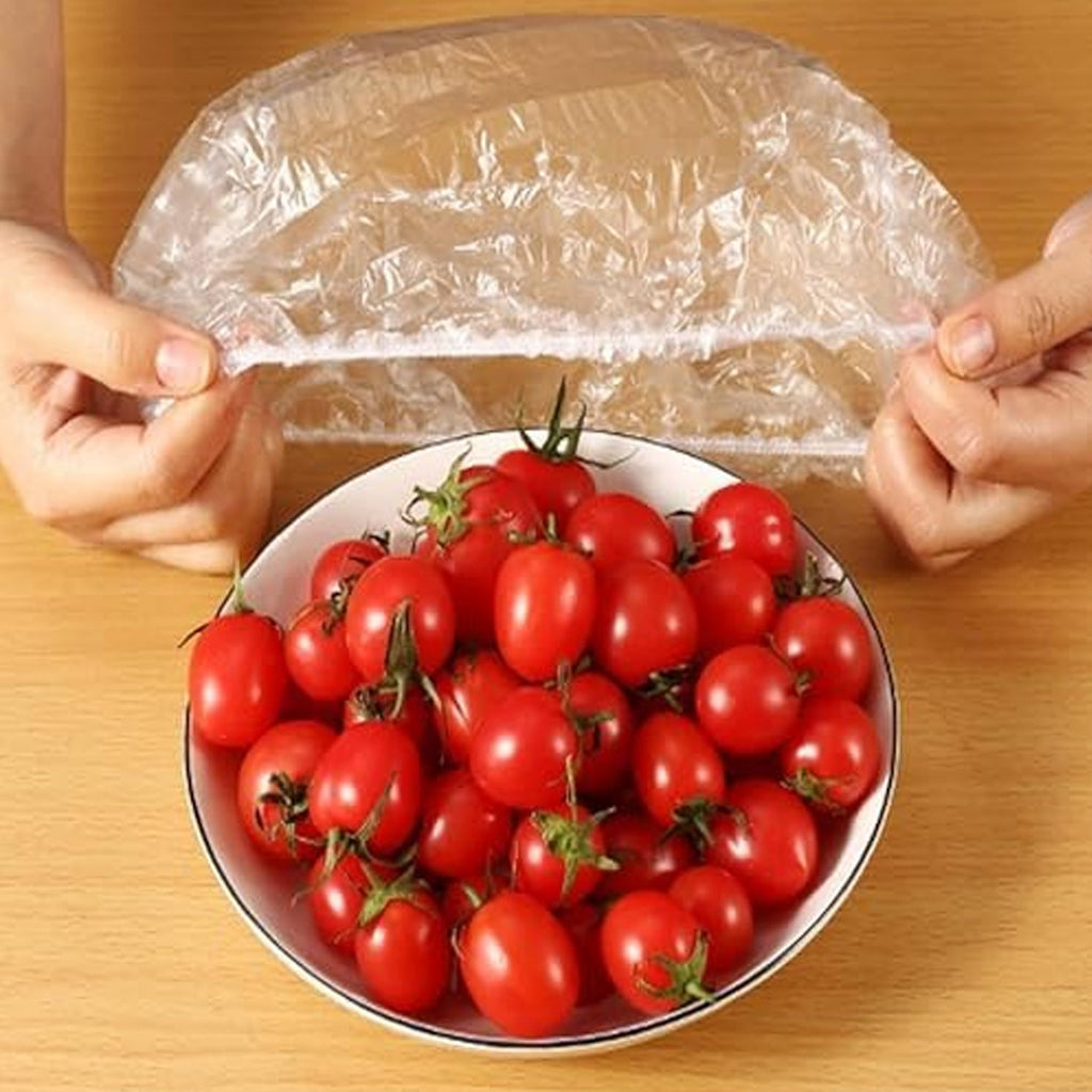 Disposable Elastic Food Covers 100-Pack Freshness | Organivo - Back View