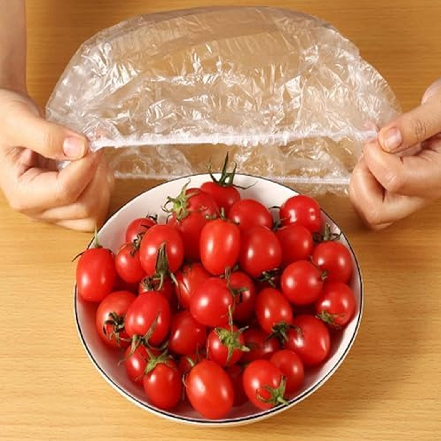 Disposable Elastic Food Covers 100-Pack Freshness | Organivo - Back View
