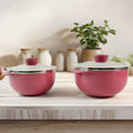 ALVENZA Plastic Serving Bowl Set with Lids – Airtight, Microwave Safe 2 Pieces