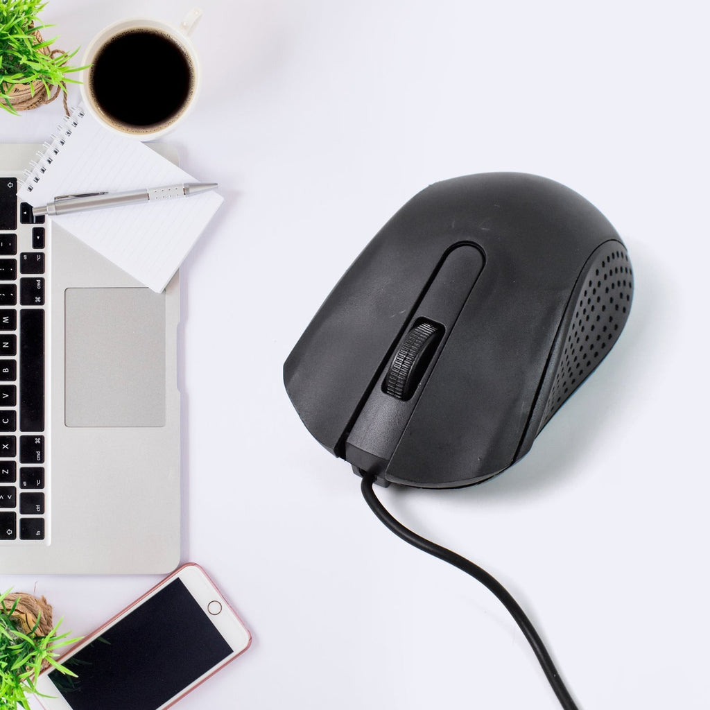 Wired Optical Mouse M-022, USB Connectivity | Compshop - Front View