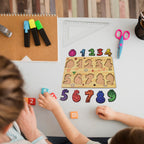 Wooden Number Puzzle Early Learning Board | Inventive Play - Detail View 6