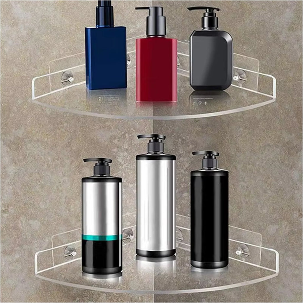 ALVENZA Plastic Corner Shelf Set – 3 Pcs Wall Mounted | Bathora