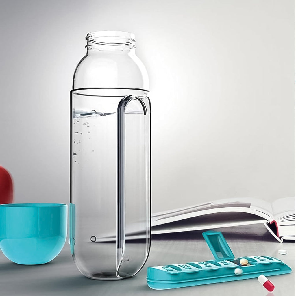 Pill Organizer Water Bottle 600ml – Travel Friendly | Own Hydrate
