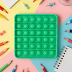 Stress Relief Silicone Pop It Fidget Toy Durable & Portable - Detail View 6