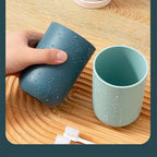 Wall Mount Toothbrush Holder 2 Cups, Self-Adhesive | BrushedUp - Front View