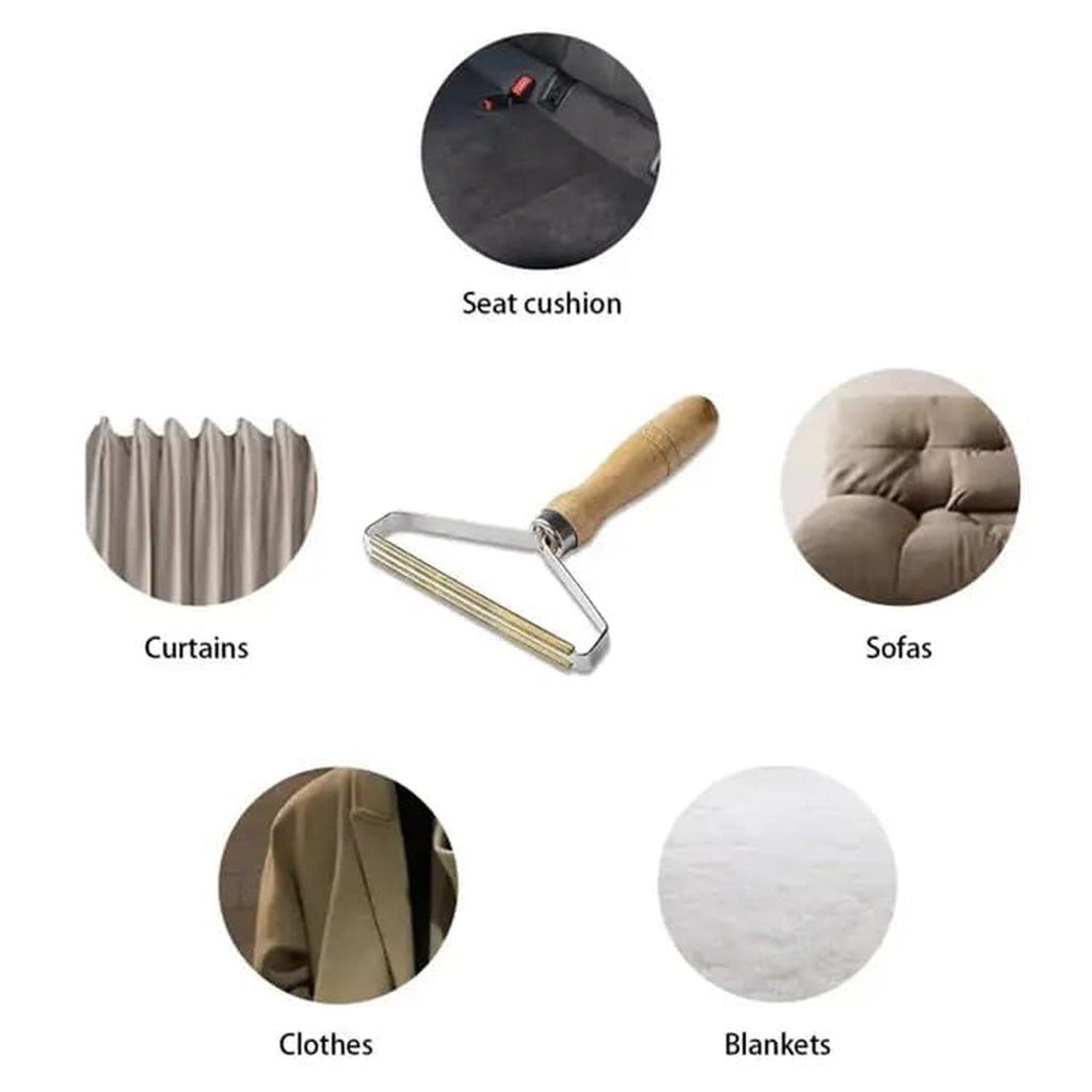 Lint Remover Double-Sided with Wooden Handle - Detail View 6