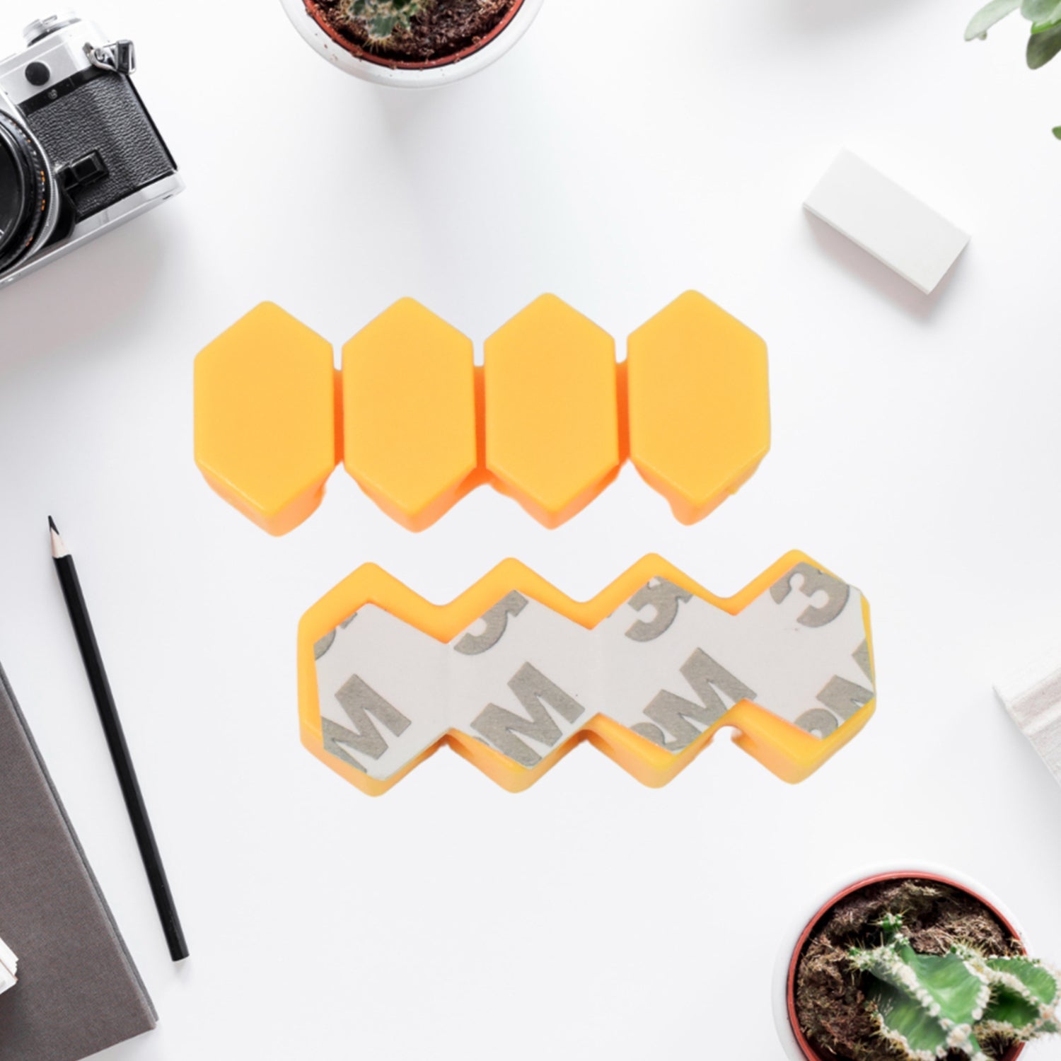 Self Adhesive Hooks for Cable Management Easy Wall Mounting - Front View